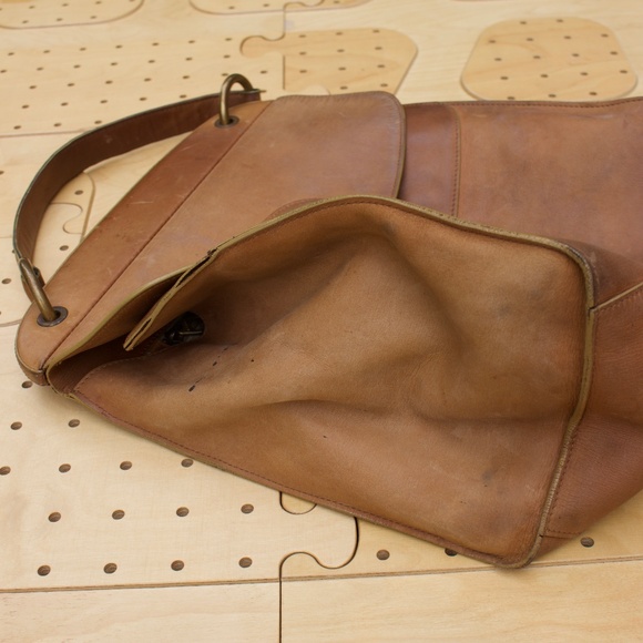 Vintage Marni 100% Leather Medium Size Brown Hobo Satchel Purse Made In Italy - Picture 9 of 17